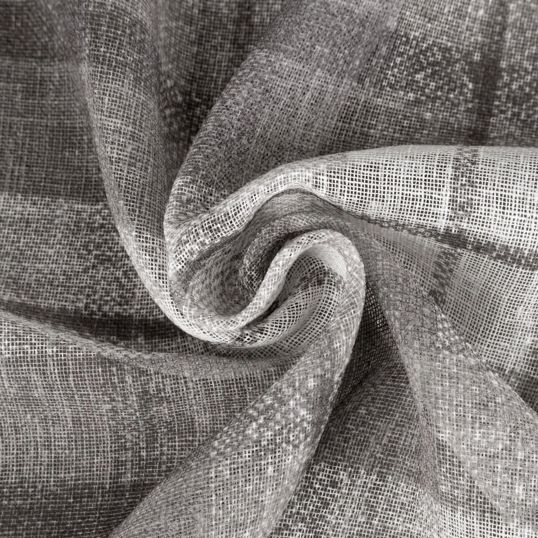 Záves 140x250 cm sivý, biely na kovové krúžky KELLI