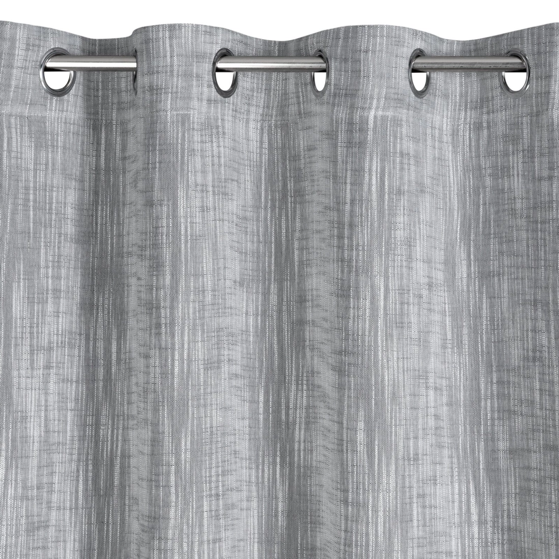 Závěs 140 x 250 cm šedý na kovové kroužky ANIKA