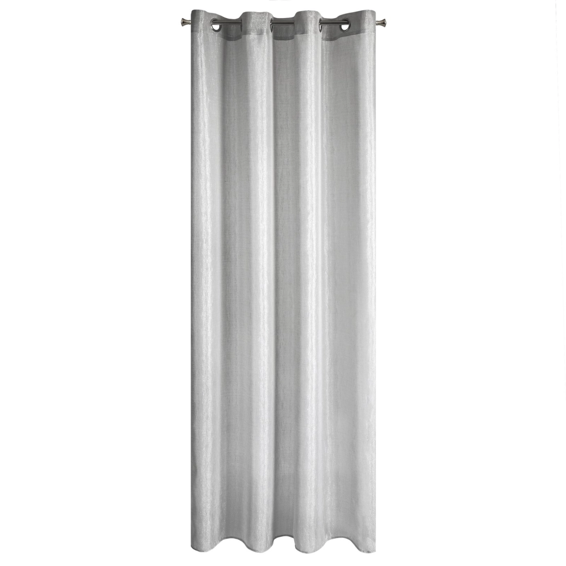 Závěs 140 x 250 cm šedý na kovových kroužcích FELICIA