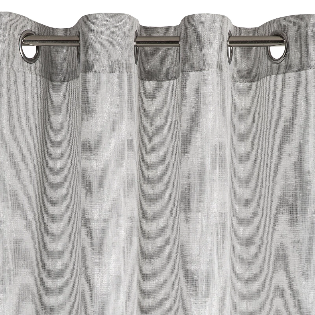 Závěs 140 x 250 cm šedý na kovových kroužcích FELICIA