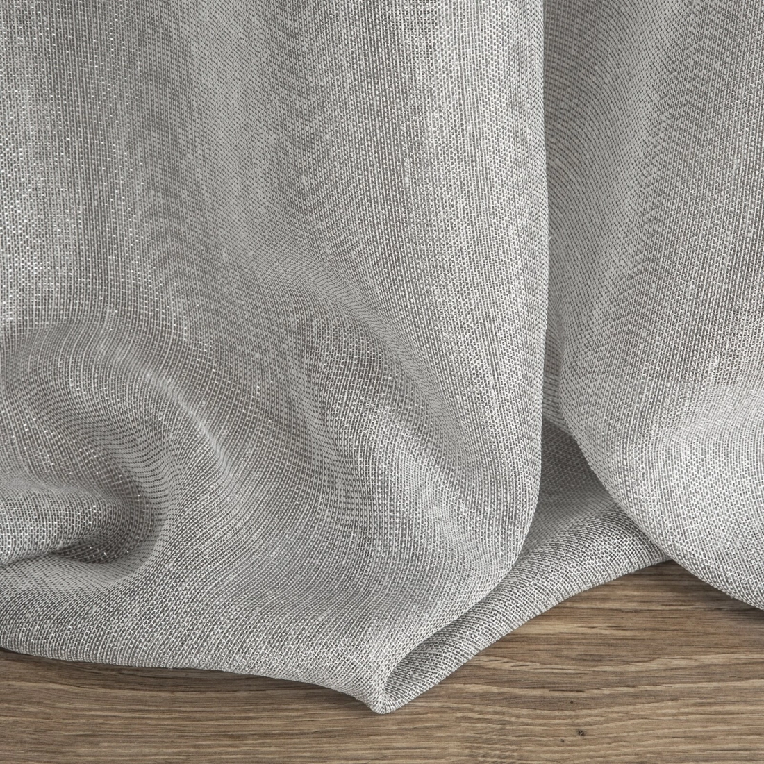 Závěs 140 x 250 cm šedý na kovových kroužcích FELICIA