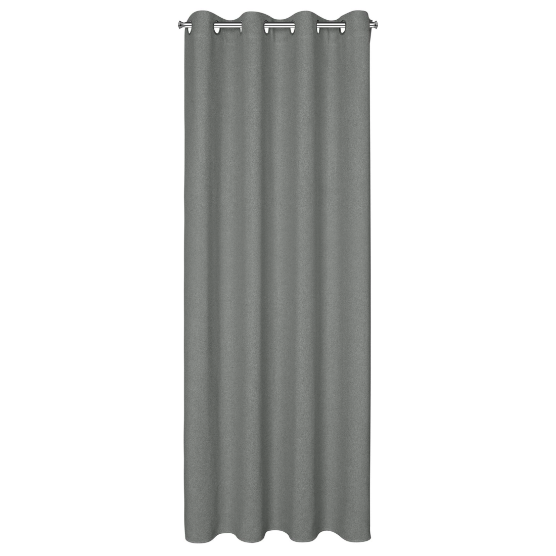 Záves 140x250 cm sivý na kovové krúžky LIDIA