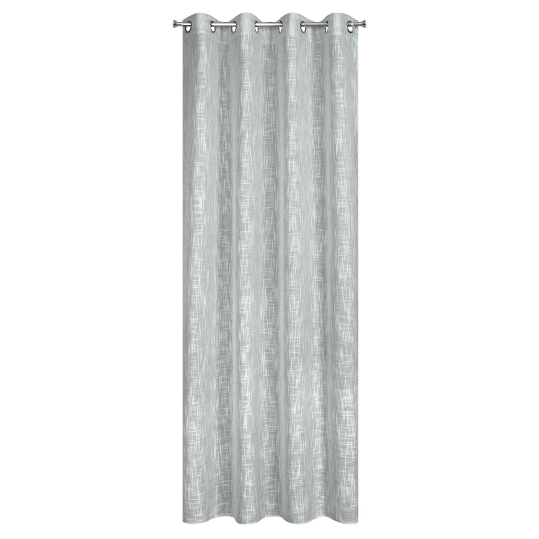 Závěs 140 x 250 cm šedý na kovových kroužcích LIREN