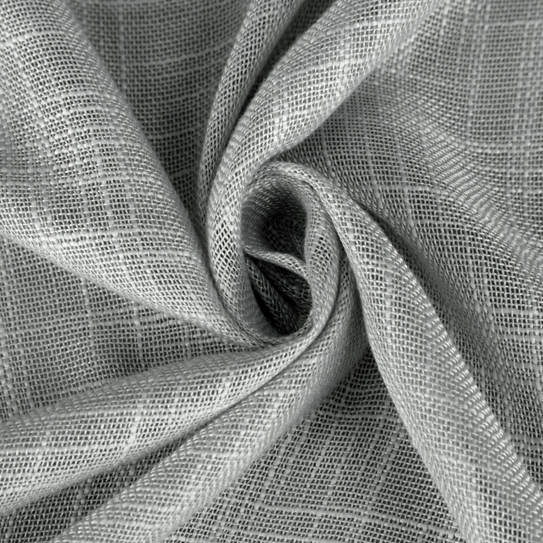 Závěs 140 x 250 cm šedý na kovových kroužcích LIREN