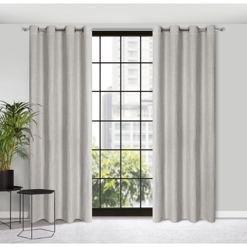 Záves 140x250 cm sivý na kovové krúžky MADISON