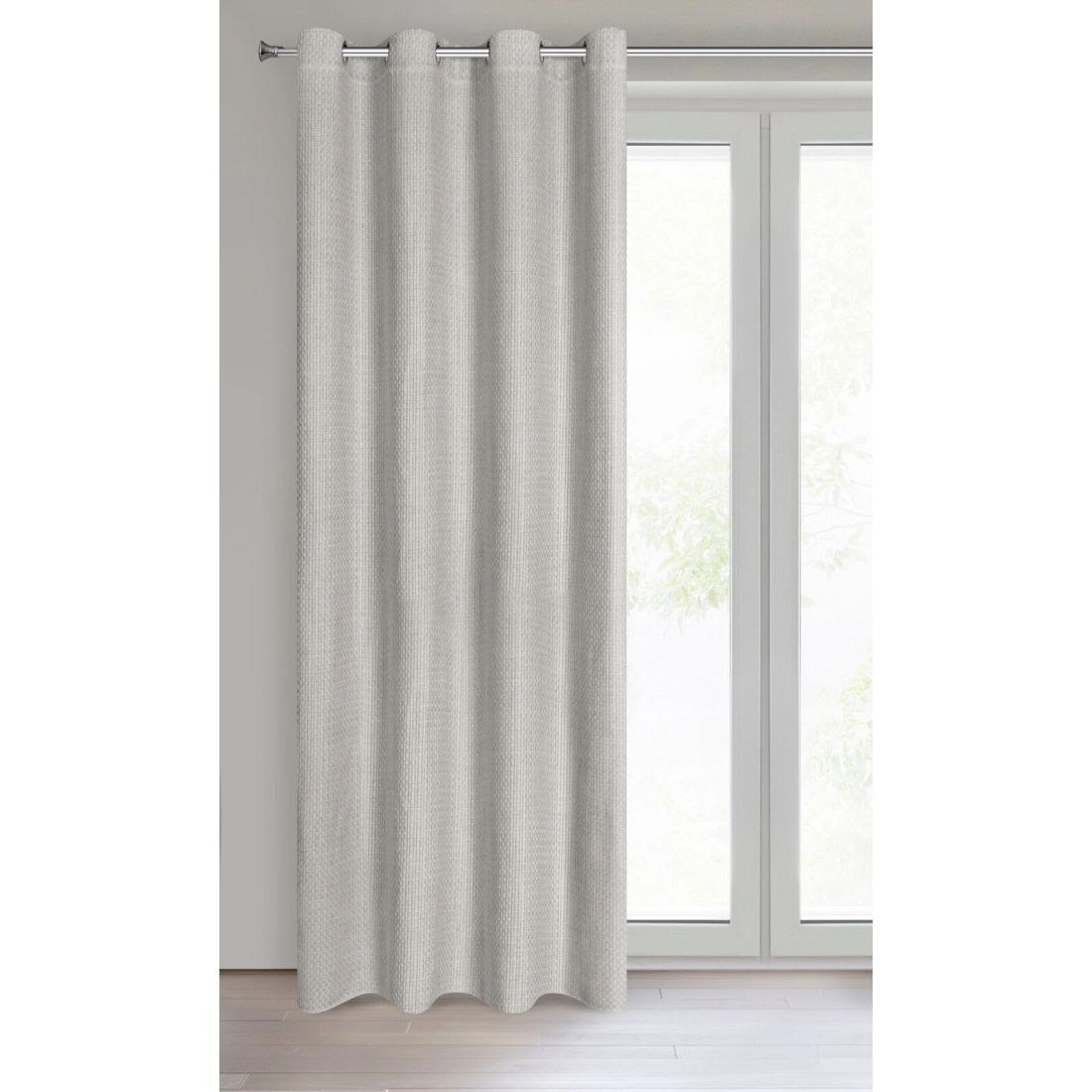 Záves 140x250 cm sivý na kovové krúžky MADISON
