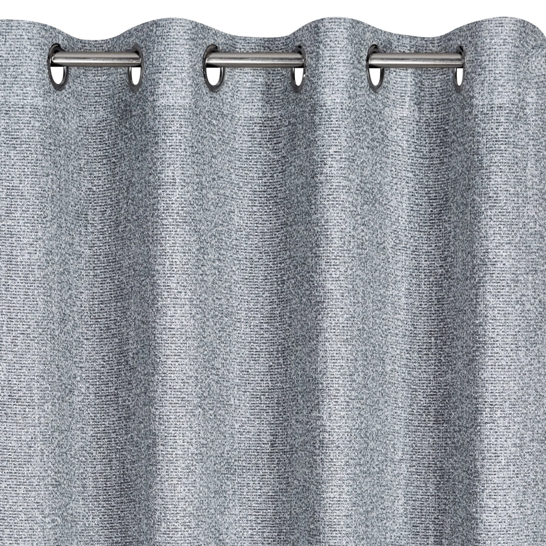 Závěs 140 x 250 cm šedý na kovových kroužcích MEGAN