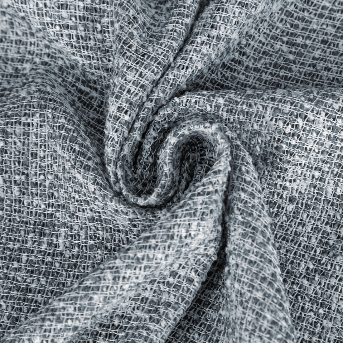 Závěs 140 x 250 cm šedý na kovových kroužcích MEGAN