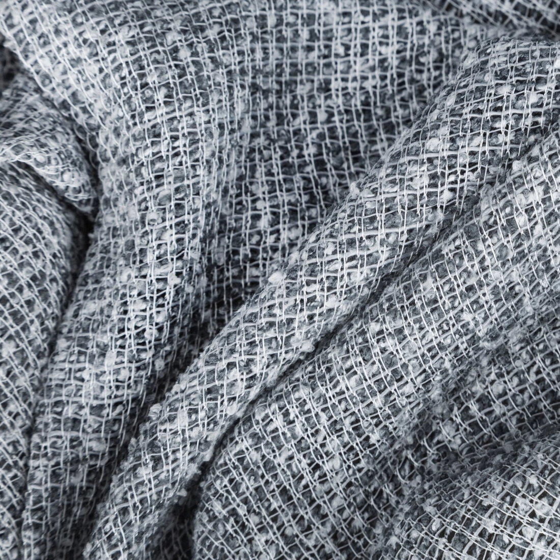 Závěs 140 x 250 cm šedý na kovových kroužcích MEGAN