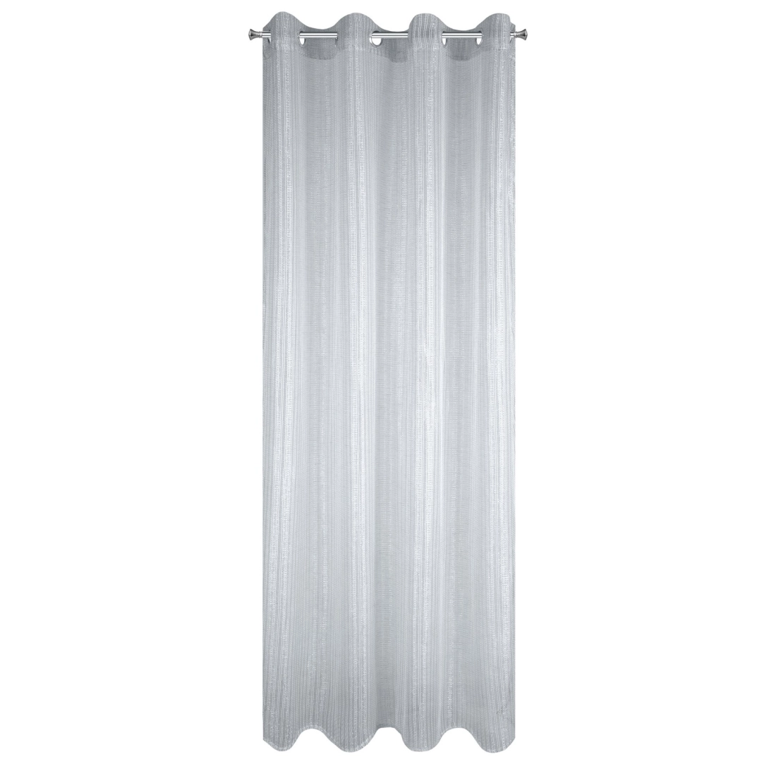 Záves 140x250 cm sivý na kovové krúžky TAMARA