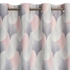 Záves 140x250 cm sivý, ružový na kovové krúžky ASETA
