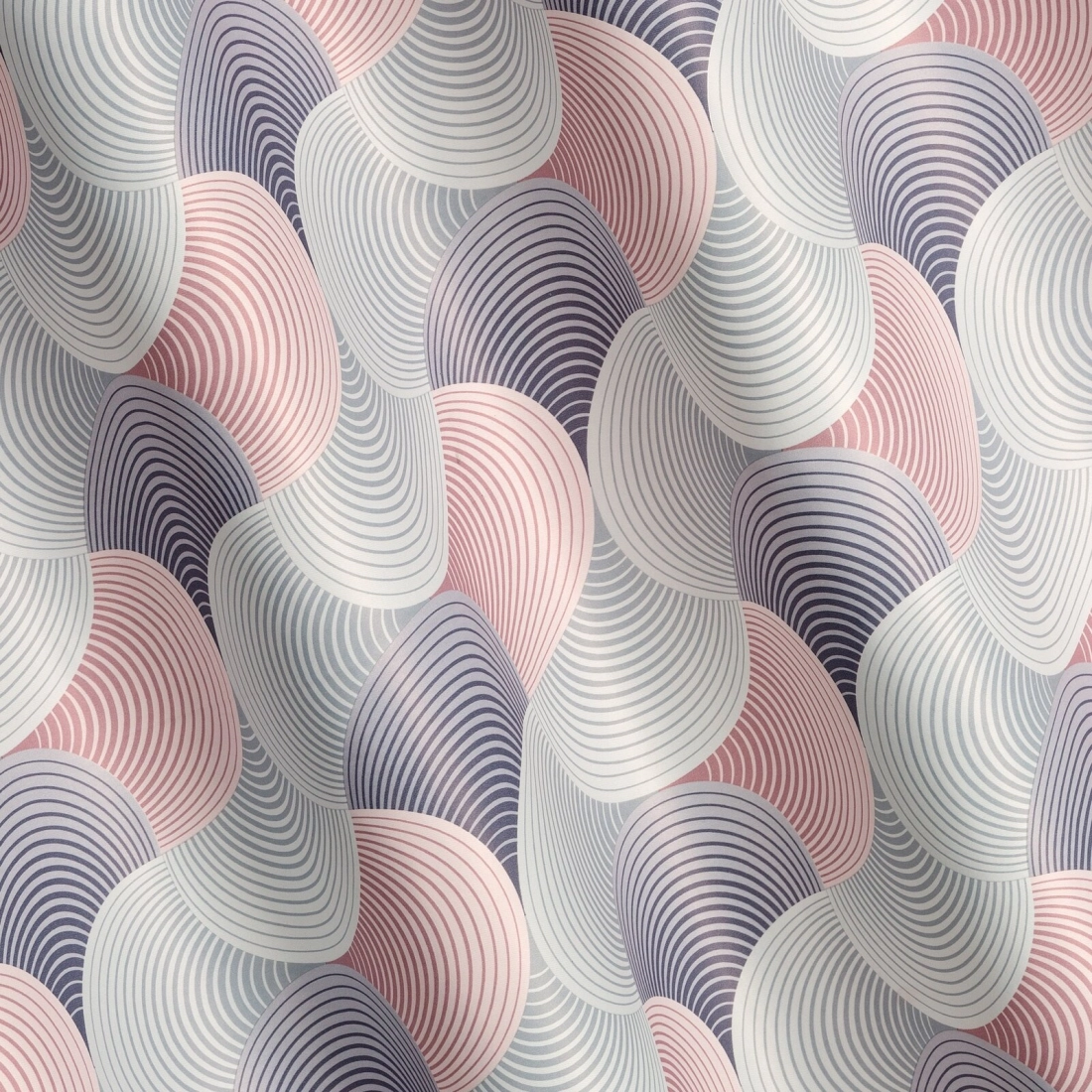 Záves 140x250 cm sivý, ružový na kovové krúžky ASETA