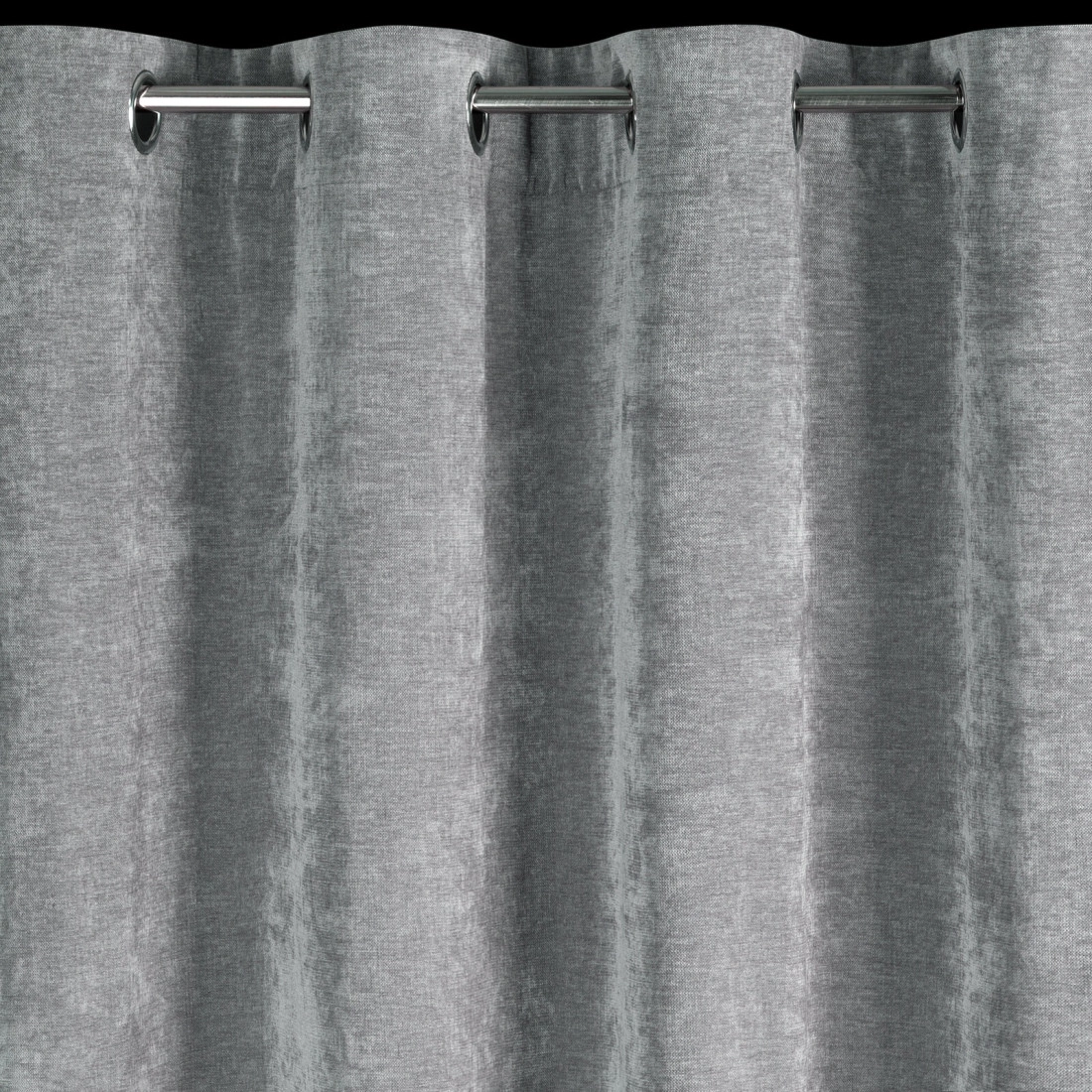 Záves 140x250 cm sivý s chenilovou štruktúrou na kovové krúžky NILO