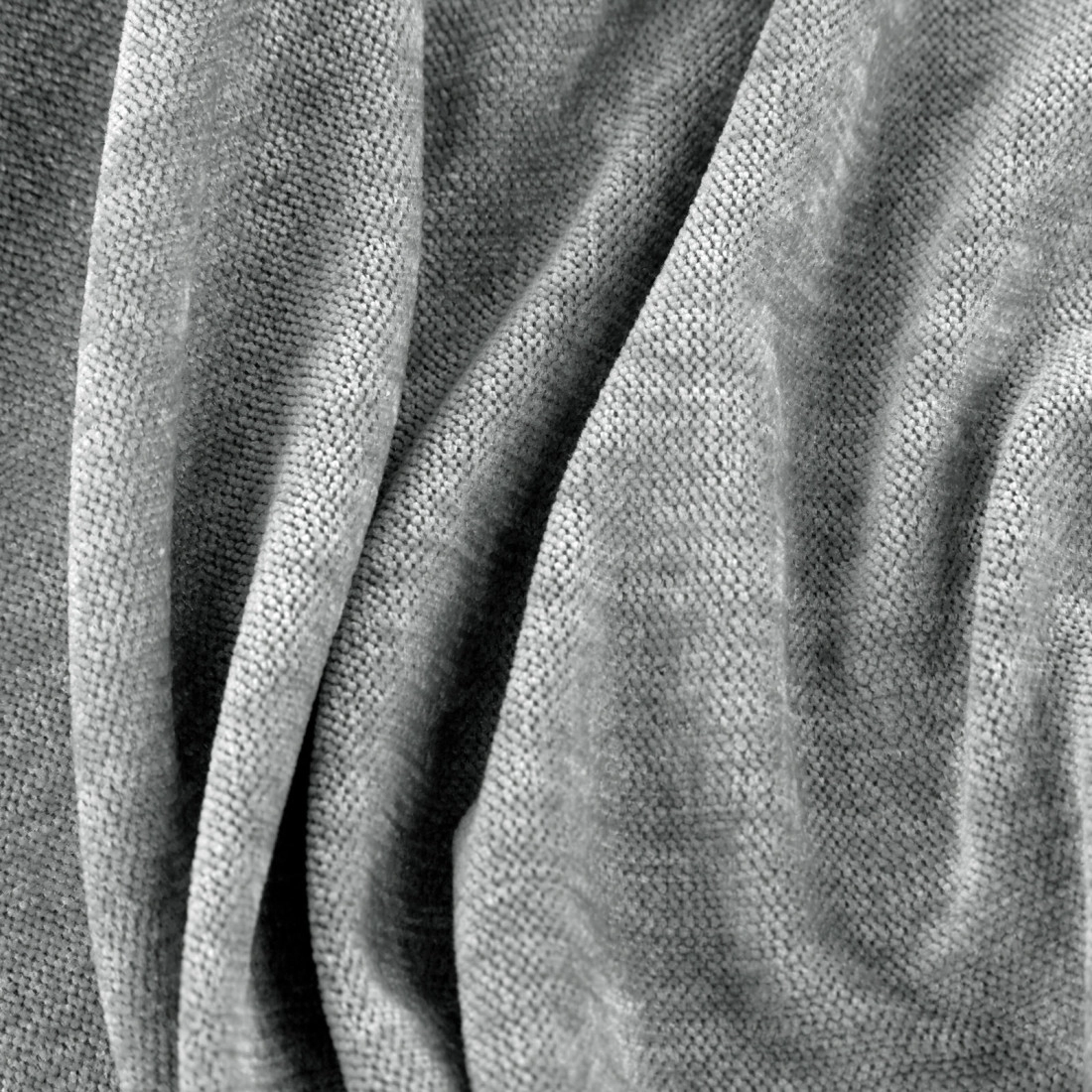 Záves 140x250 cm sivý s chenilovou štruktúrou na kovové krúžky NILO