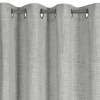 Záves 140x250 cm sivý s ľanovou väzbou na kovové krúžky ROMA