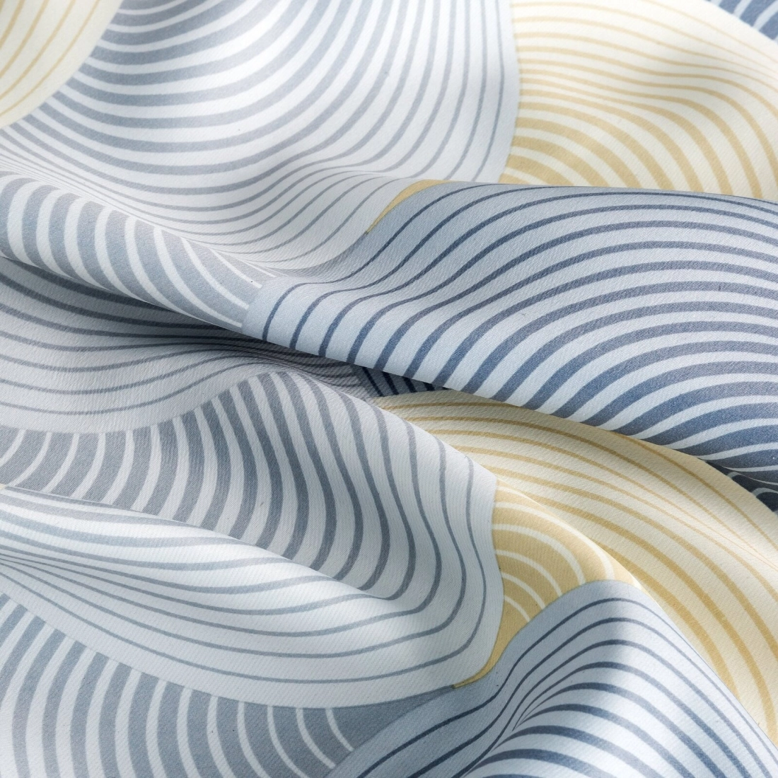 Záves 140x250 cm sivý, žltý na kovové krúžky ASETA