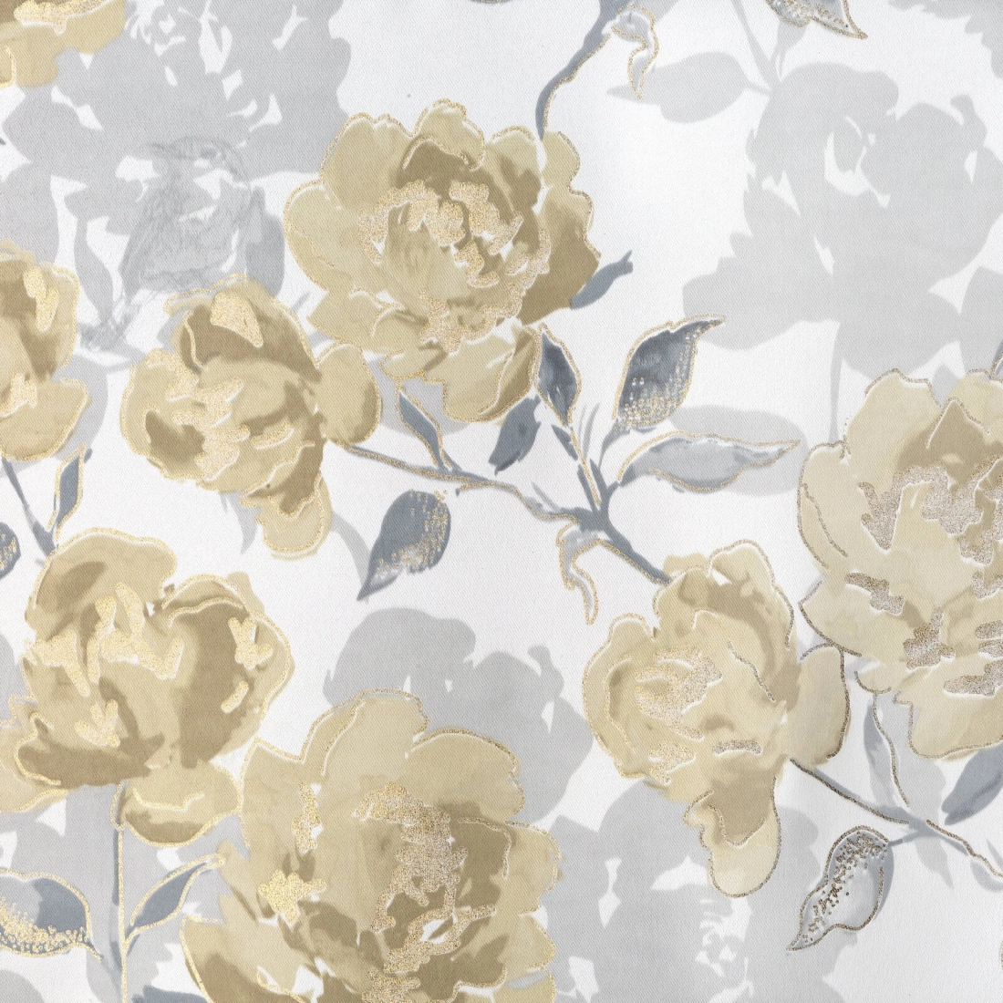 Záves 140x250 cm strieborno-horčicový zatemňovací na kovové krúžky INARI