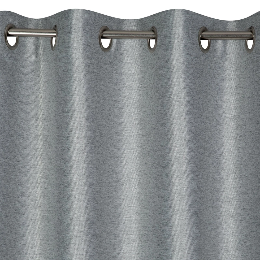 Záves 140x250 cm strieborno-zelený na kovové krúžky DINO