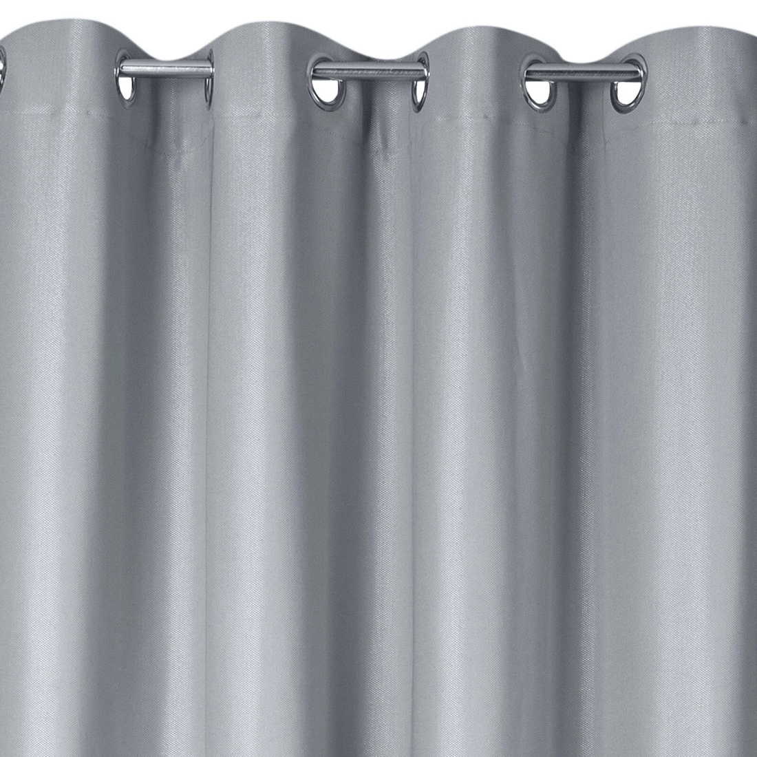 Záves 140x250 cm strieborný na kovové krúžky ESSME
