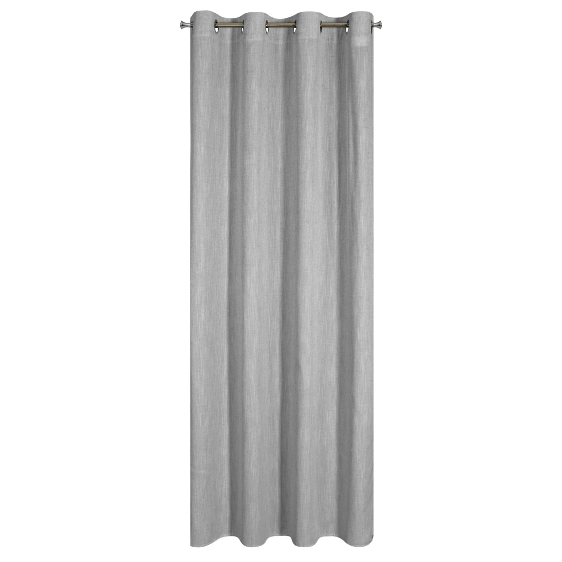 Záves 140x250 cm strieborný s ľanom na kovové krúžky LATIKA