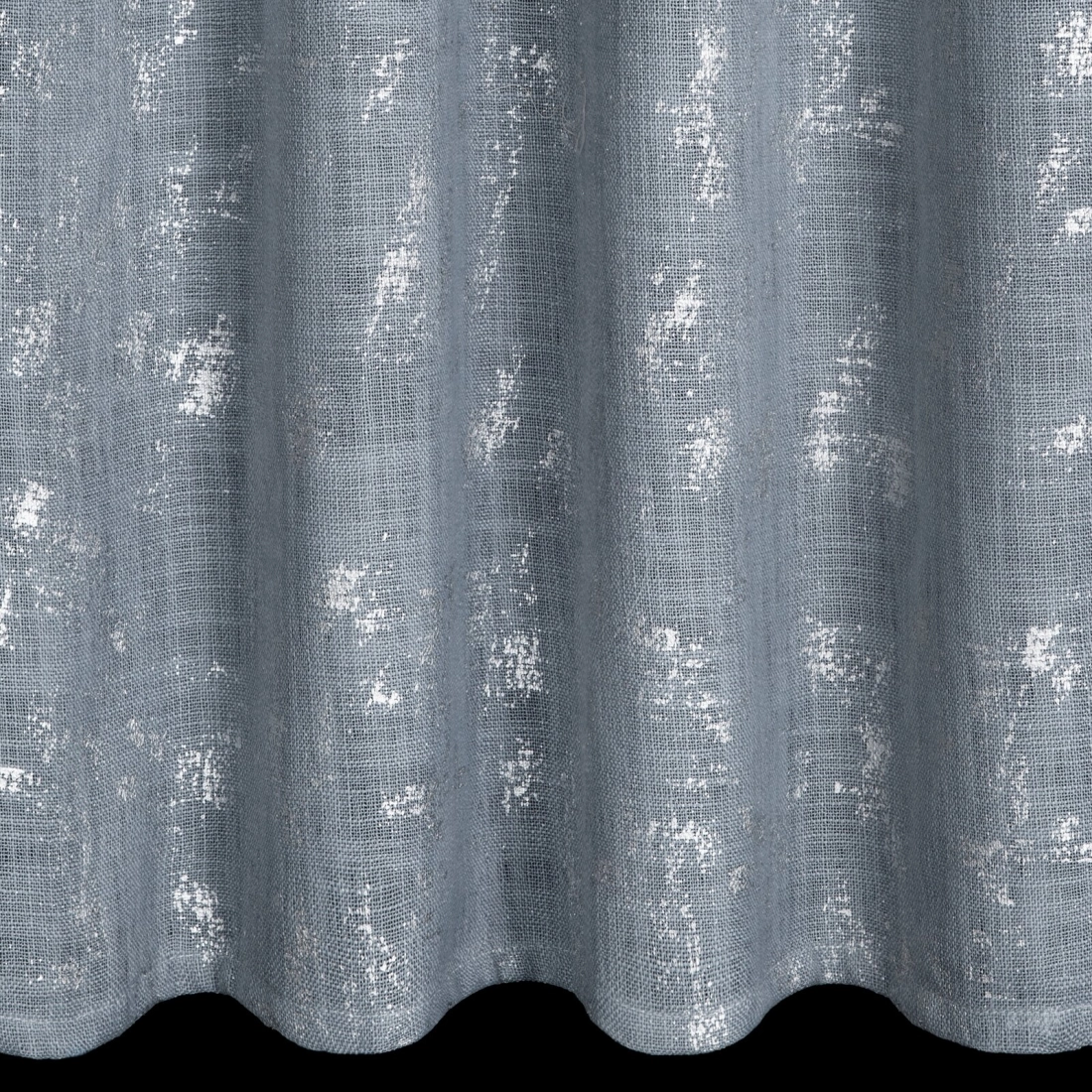 Závěs 140x250 cm světle modrý stříbřitý na kovové kroužky SOLANA