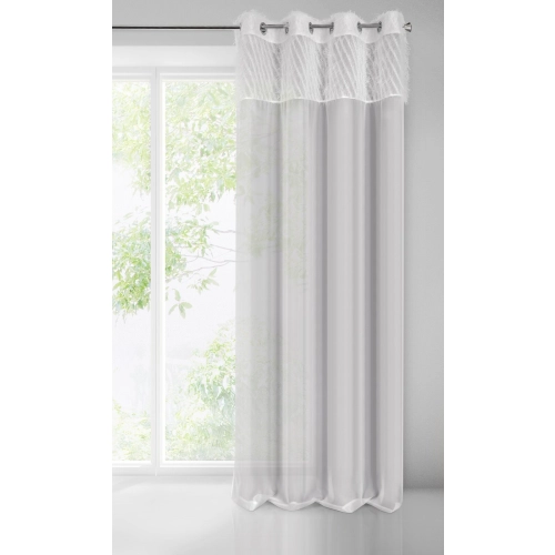 Záves 140x250 cm svetlosivý na kovové krúžky AMIRA