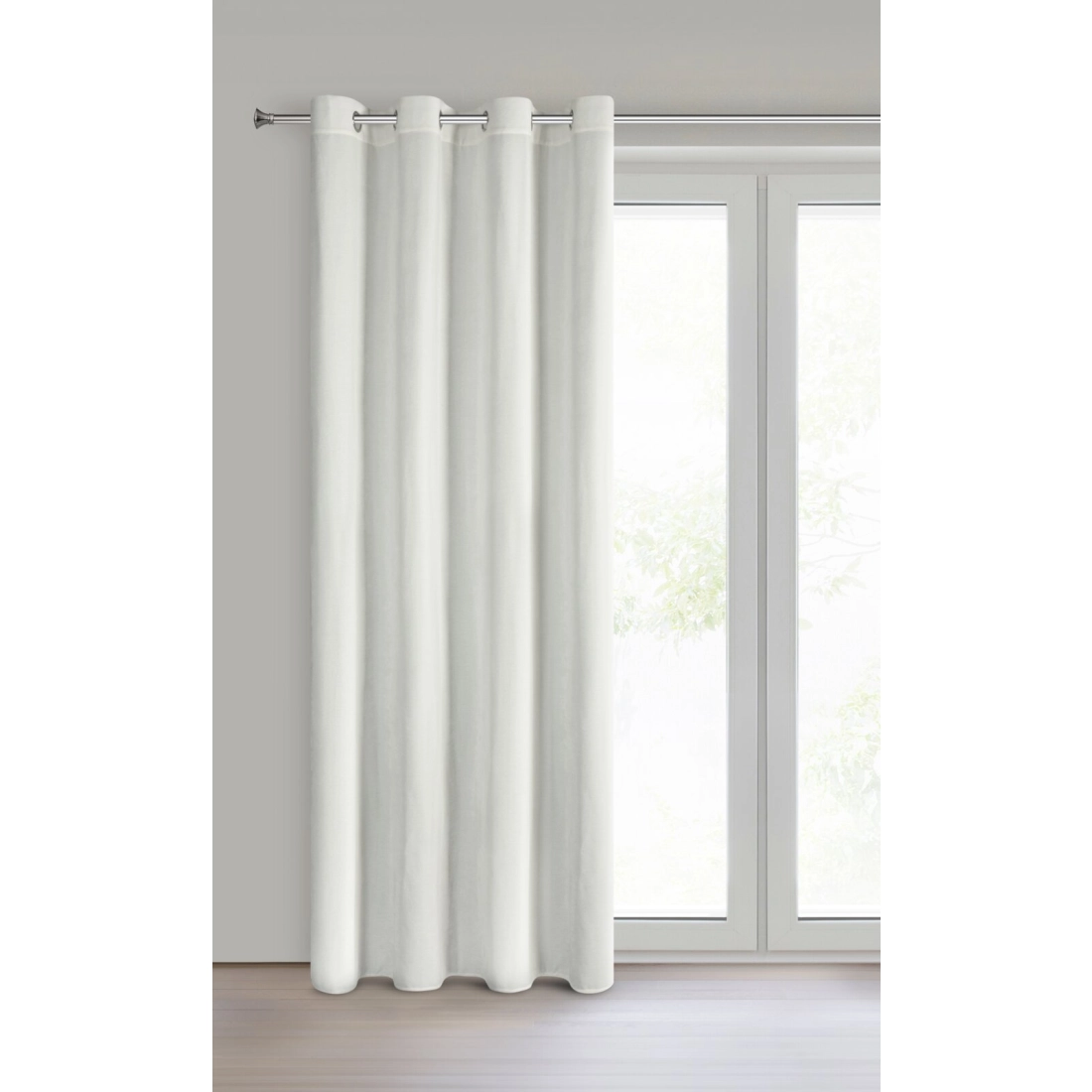 Záves 140x250 cm szenilový prírodný na kovové krúžky VANI