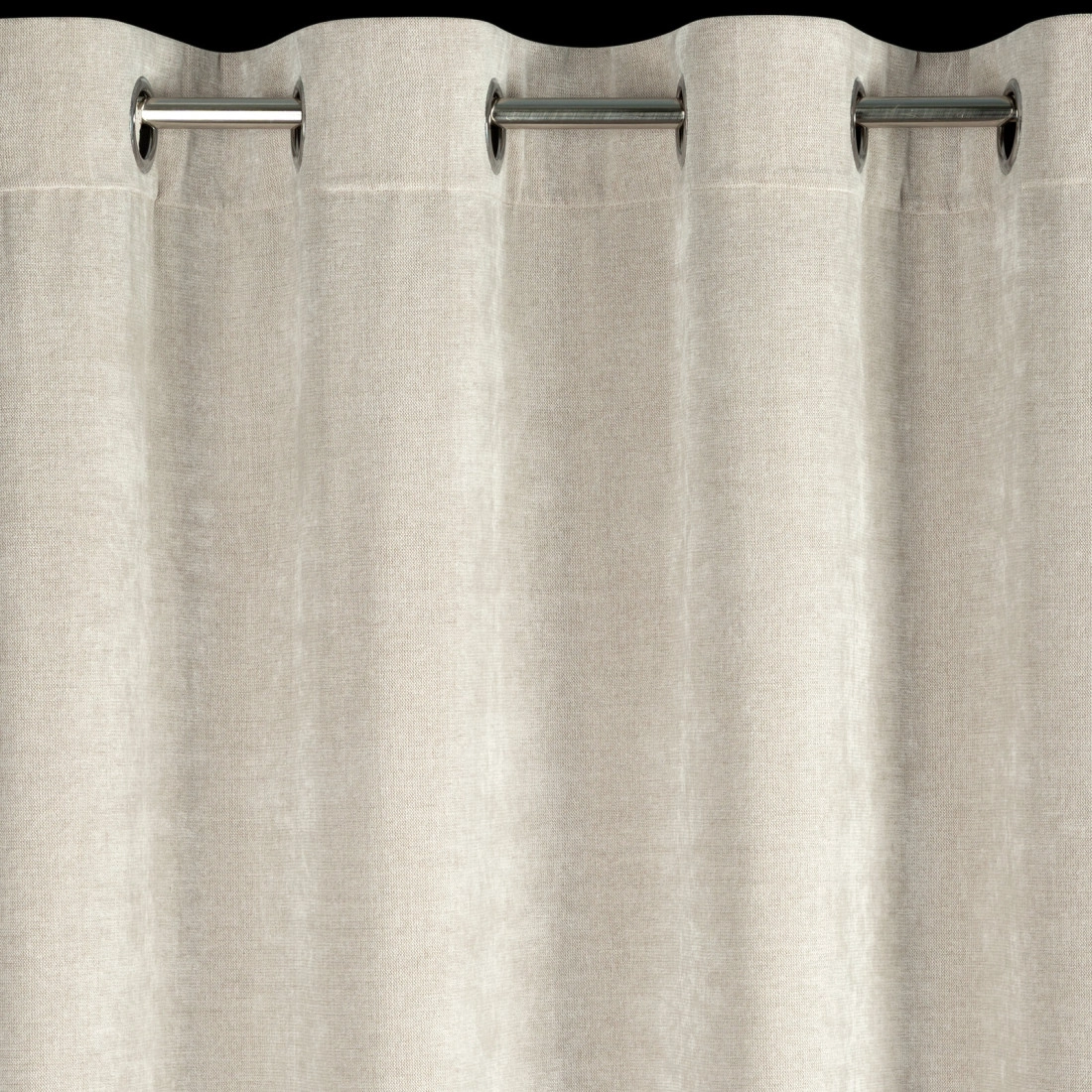 Závěs 140x250 cm světle béžový, žinylkový, na kovové kroužky NILO