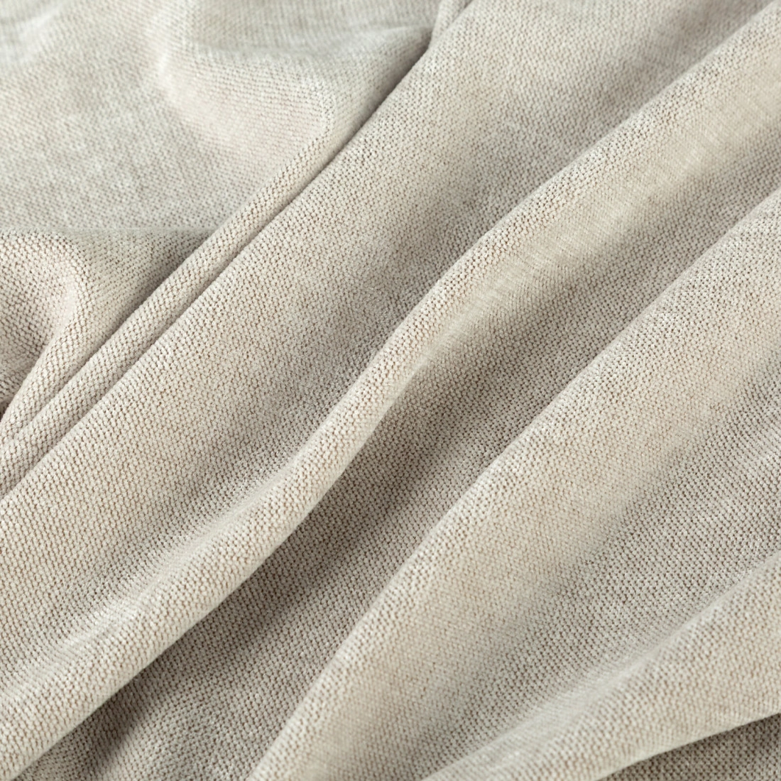 Závěs 140x250 cm světle béžový, žinylkový, na kovové kroužky NILO