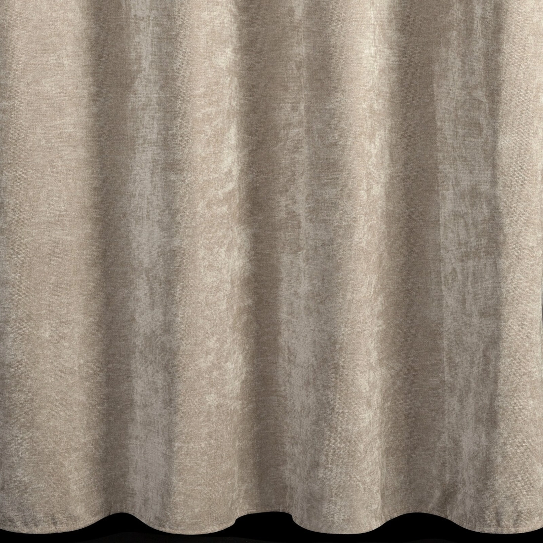 Závěs 140x250 cm žinylkový tmavě béžový na kovové kroužky NILO