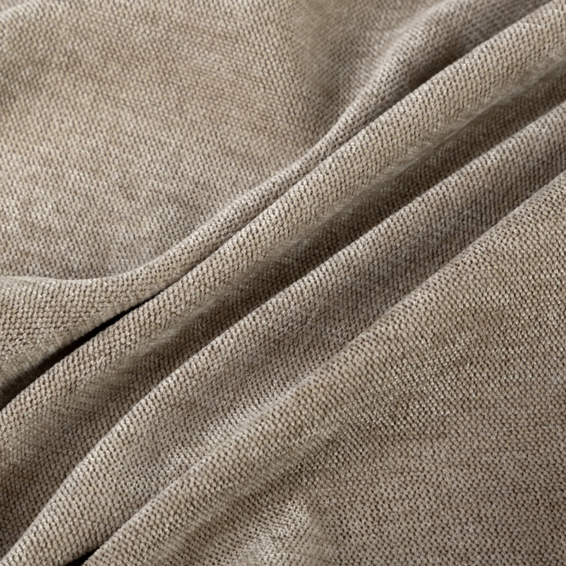 Závěs 140x250 cm žinylkový tmavě béžový na kovové kroužky NILO