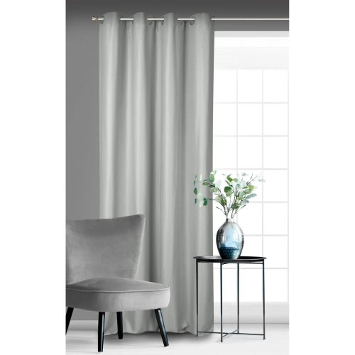 Záves 140x250 cm tmavobéžový na kovové krúžky AGGIE