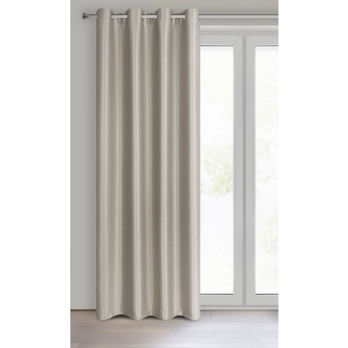 Závěs 140x250 cm tmavě béžový na kovové kroužky SELINA