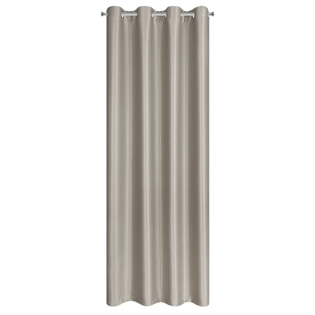 Závěs 140x250 cm tmavě béžový na kovové kroužky SELINA