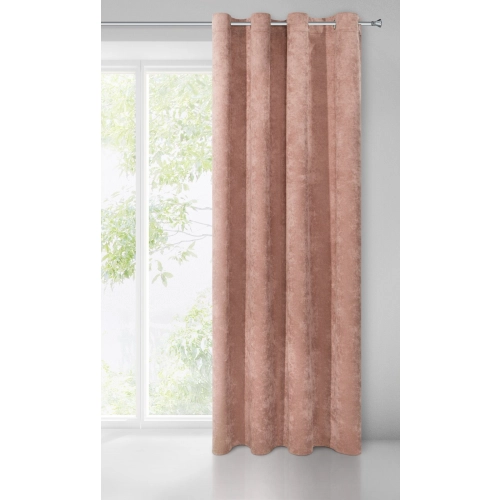 Záves 140x250 cm tmavoružový na kovové krúžky ANISA