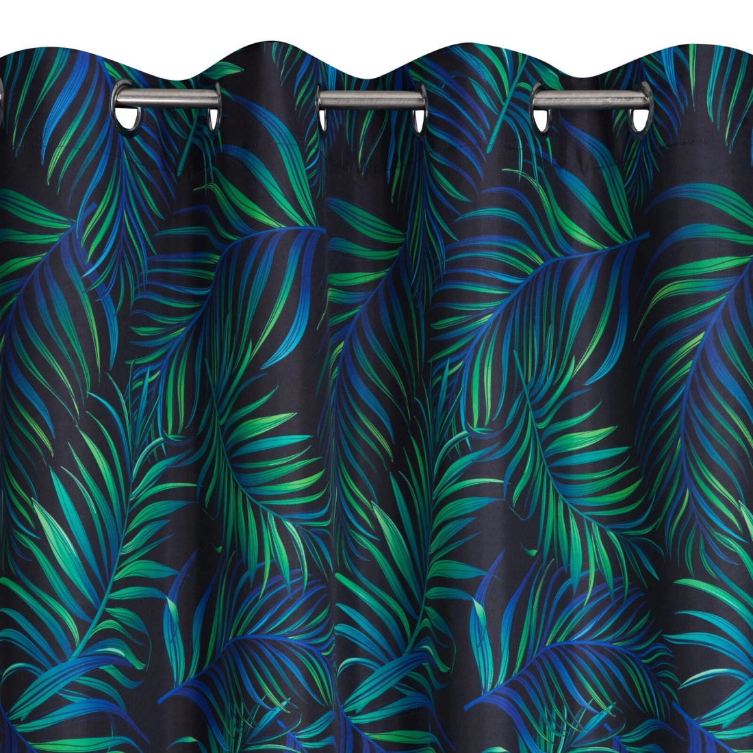 Záves 140x250 cm velúrový čierno-granátový na kovové krúžky PALMAS