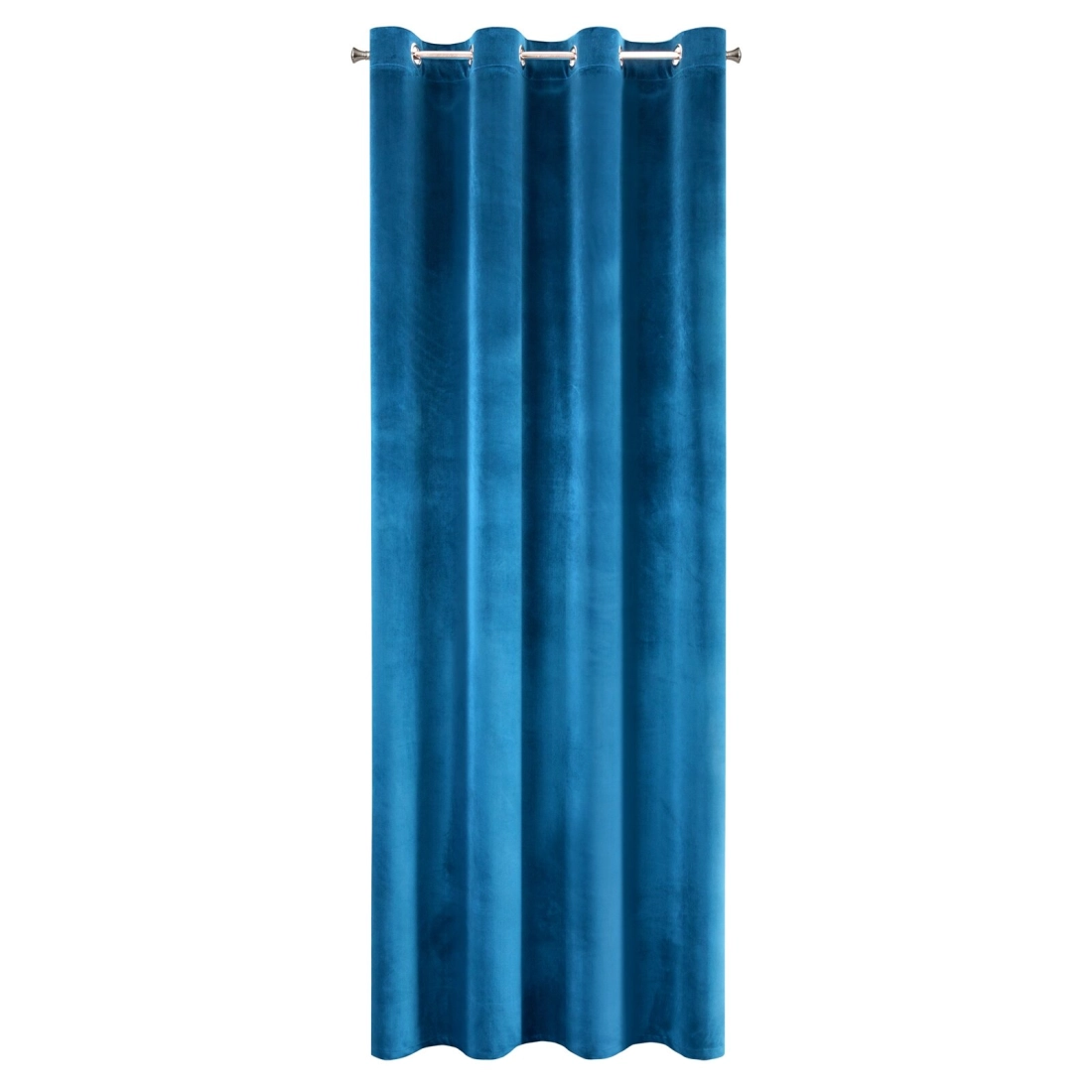 Záves 140x250 cm velúrový tmavomodrý na kovové krúžky SAMANTA