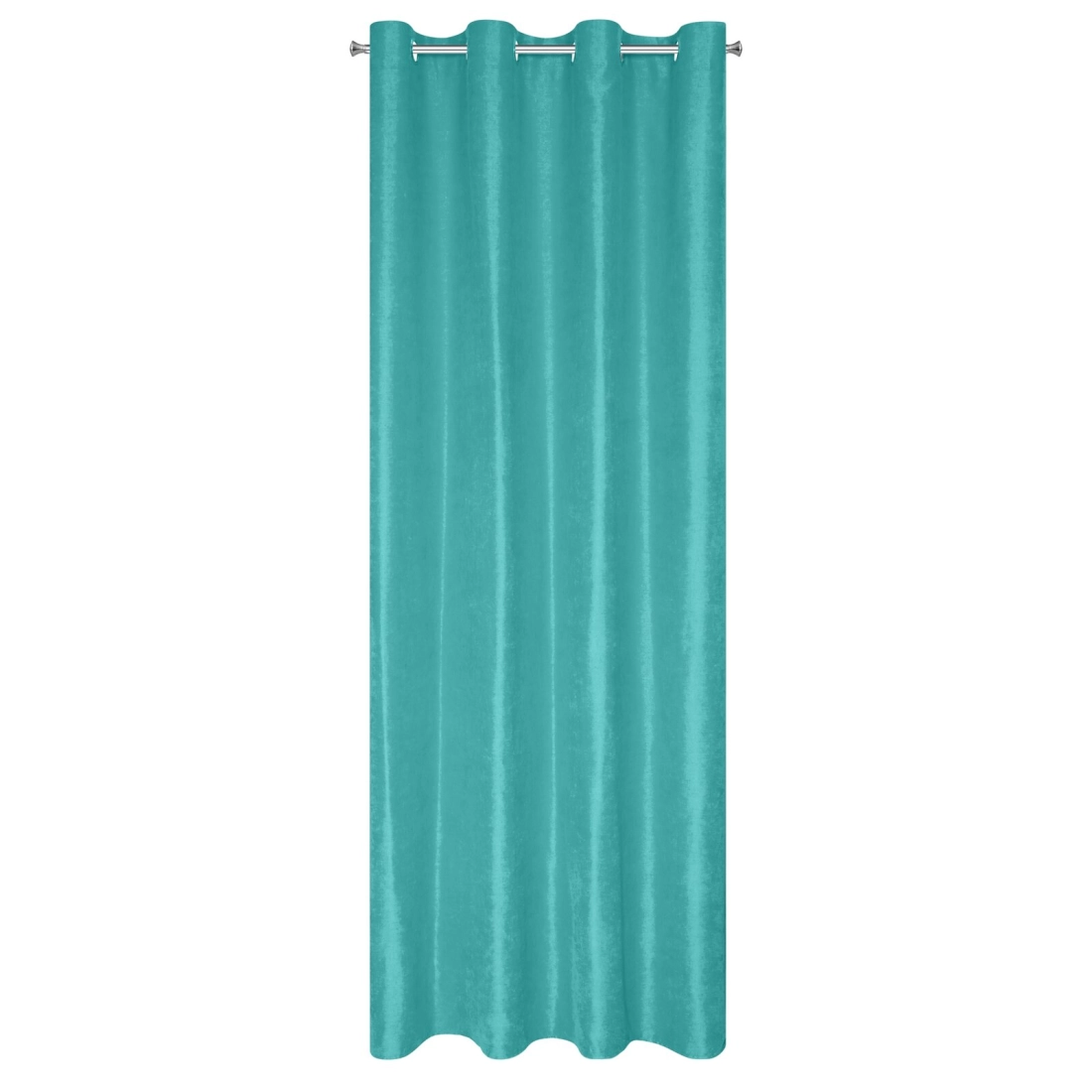 Záves 140x250 cm velúrový tyrkysový na kovové krúžky ADA