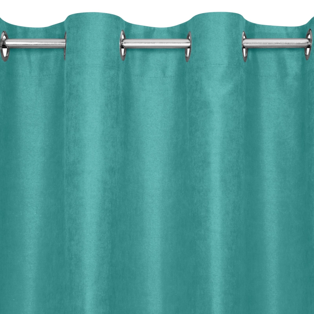 Záves 140x250 cm velúrový tyrkysový na kovové krúžky ADA
