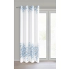 Záves 140x250 cm z mikrovlákna bielo-modrý na kovové krúžky NOA