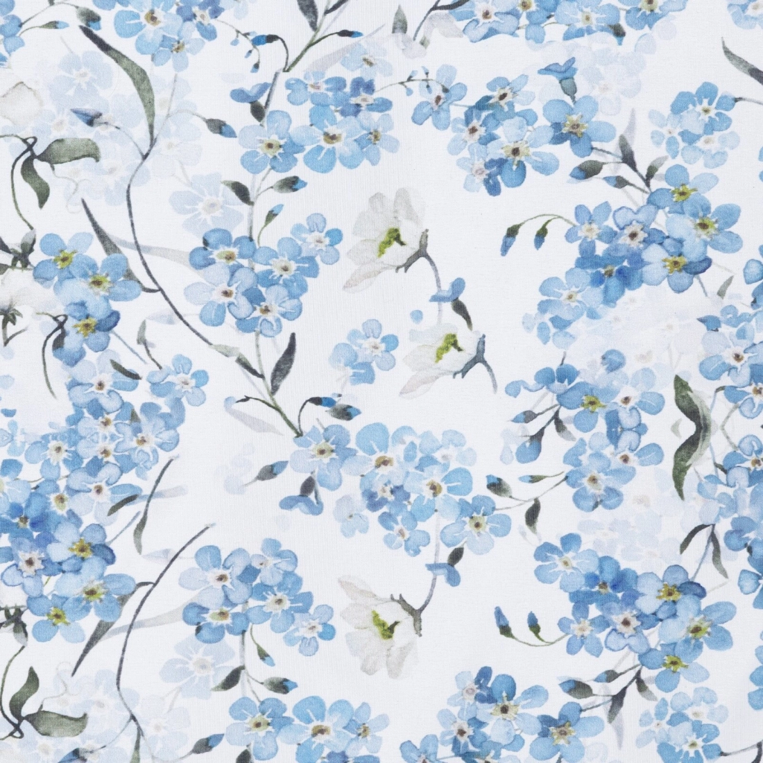 Záves 140x250 cm z mikrovlákna bielo-modrý na kovové krúžky NOA