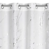 Záves 140x250 cm z mikrovlákna bielo-strieborný na kovové krúžky LANI