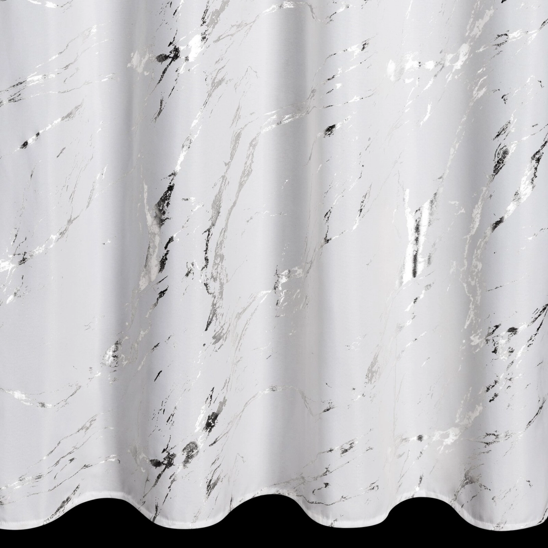 Záves 140x250 cm z mikrovlákna bielo-strieborný na kovové krúžky LANI