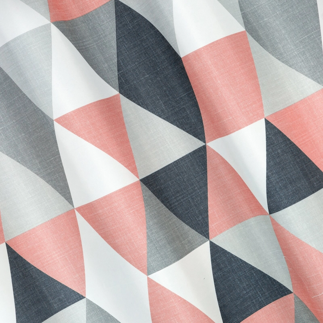 Záves 140x250 cm z mikrovlákna biely, tmavoružový na kovové krúžky ADINA