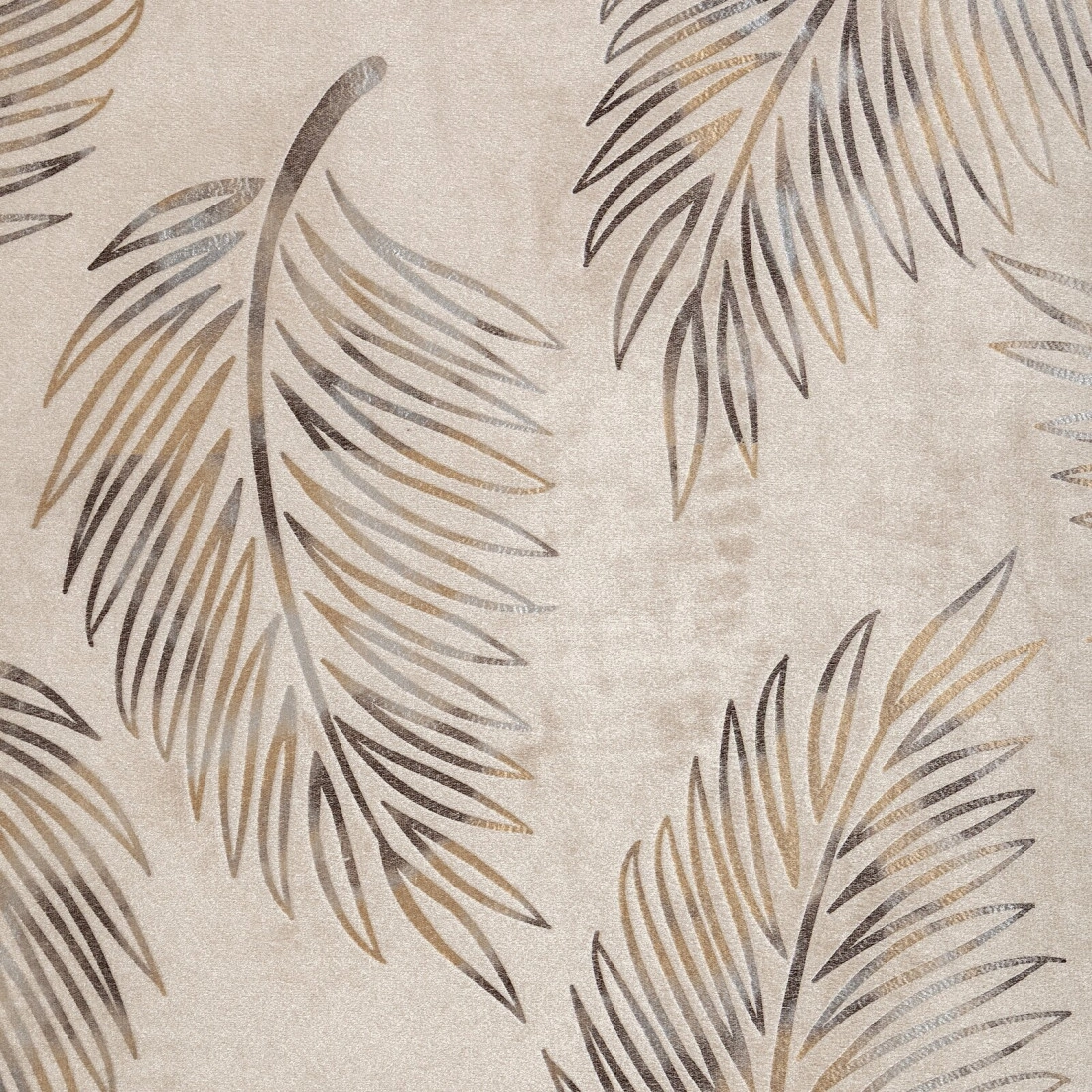 Závěs 140x250 cm sametový béžovo-zlatý na kovové kroužky IDALIA