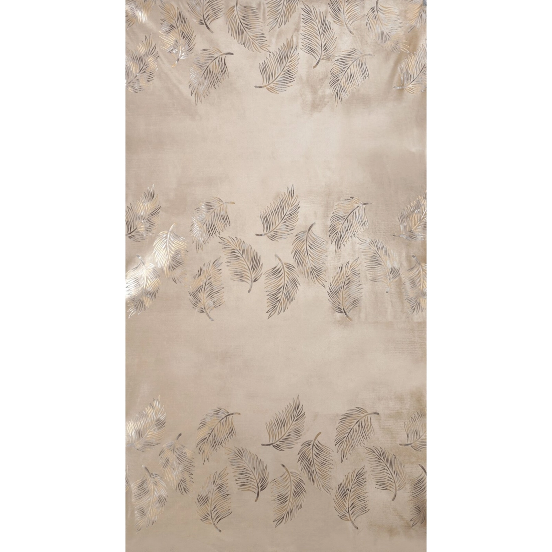 Závěs 140x250 cm sametový béžovo-zlatý na kovové kroužky IDALIA