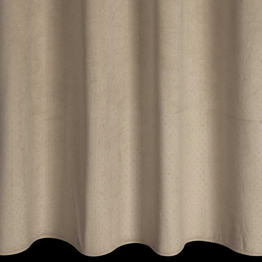 Sametový béžový závěs 140x250 cm na kovové kroužky ARIADNA