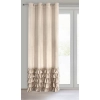 Záves 140x250 cm zamatový béžový na kovové krúžky CARLI