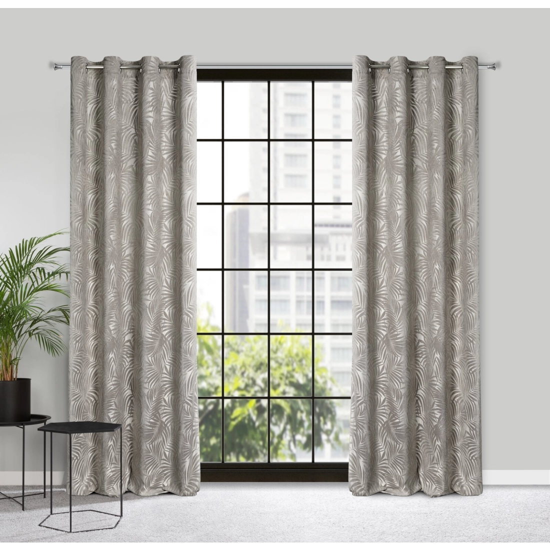 Záves 140x250 cm zamatový béžový na kovové krúžky LIVIA