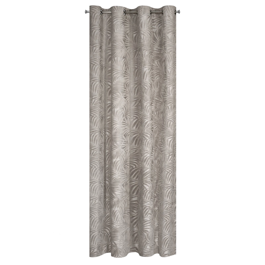 Záves 140x250 cm zamatový béžový na kovové krúžky LIVIA